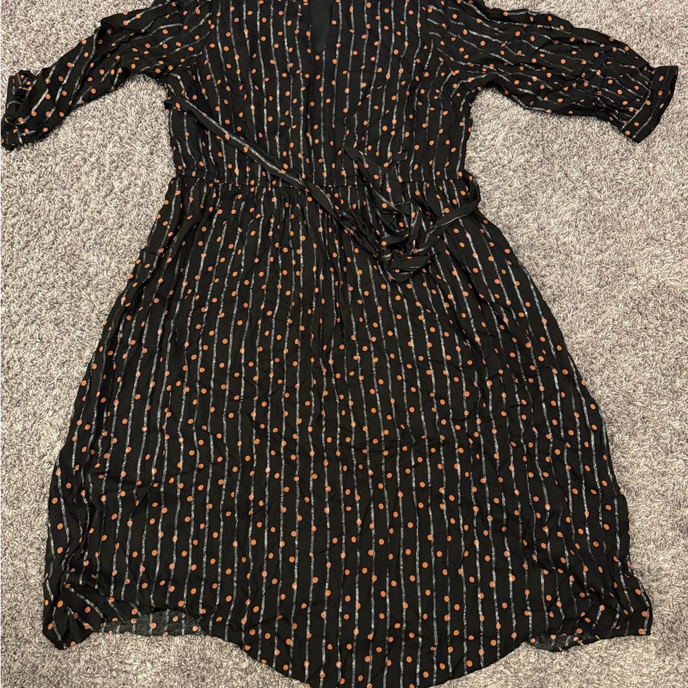Lane Bryant Black Dress with Orange Accents